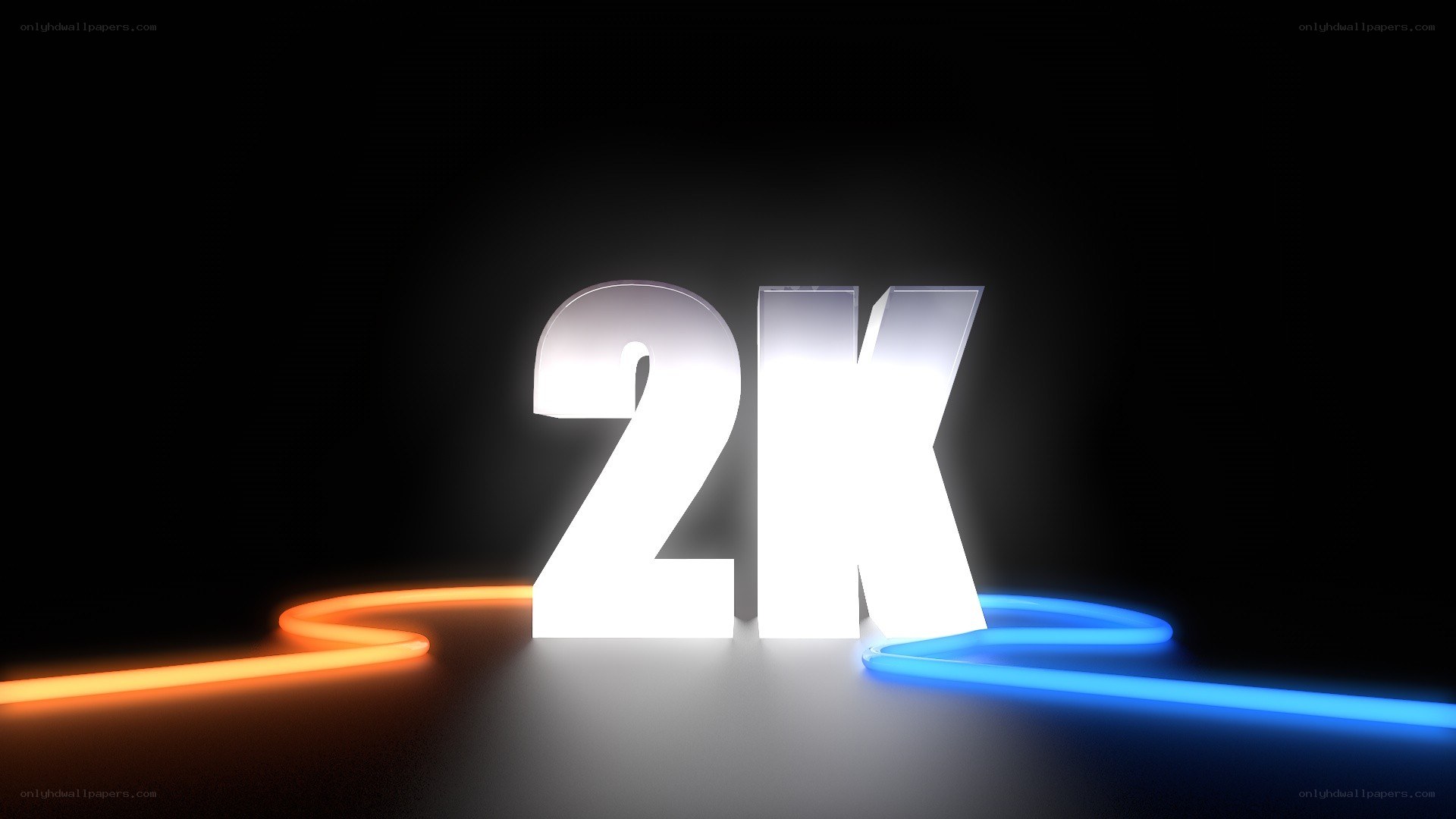 2K logo with neon lights