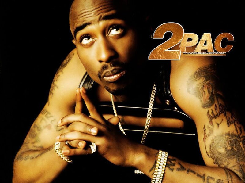 2Pac portrait with tattoos