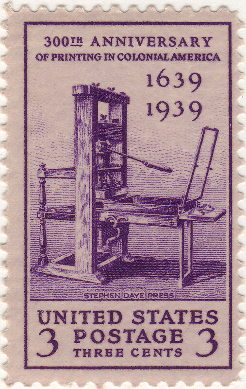 3-cent US stamp commemorating printing