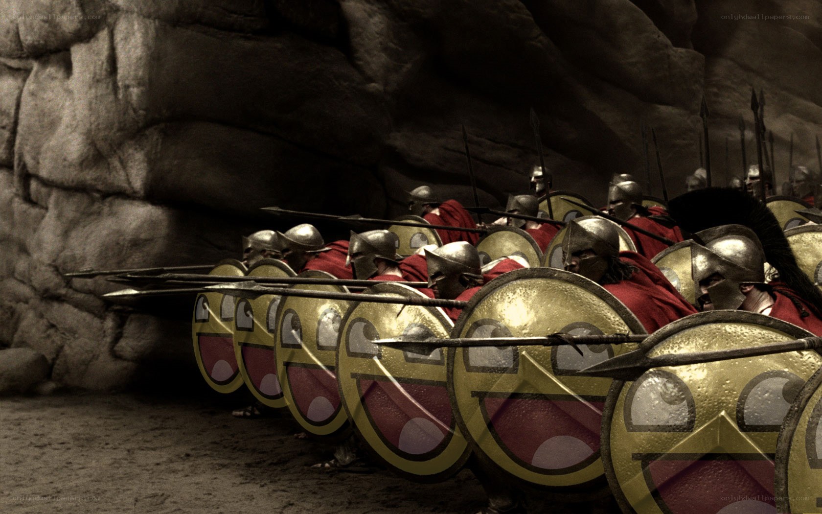 300 Spartans with emoji shields