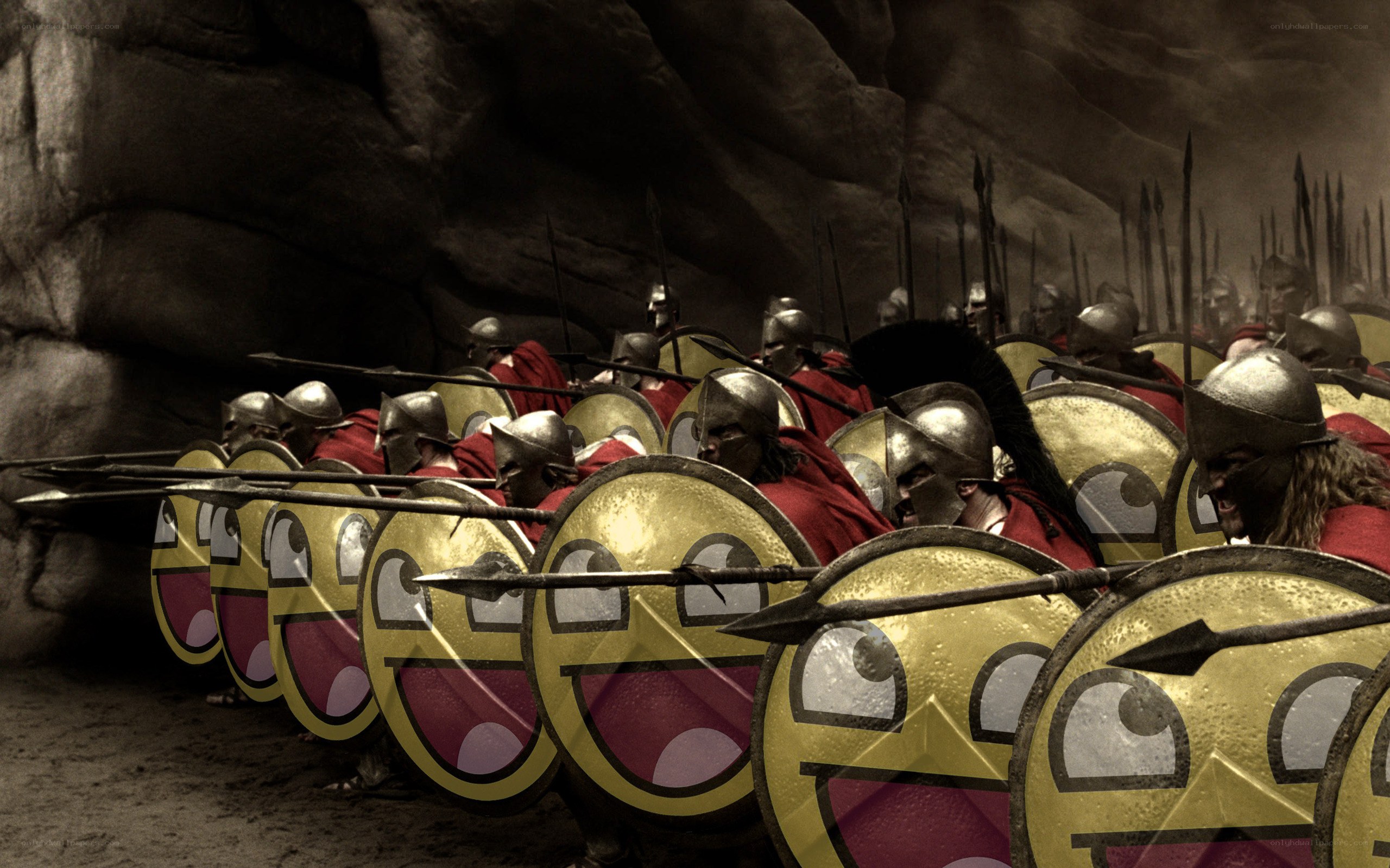 300 Spartans with meme shields