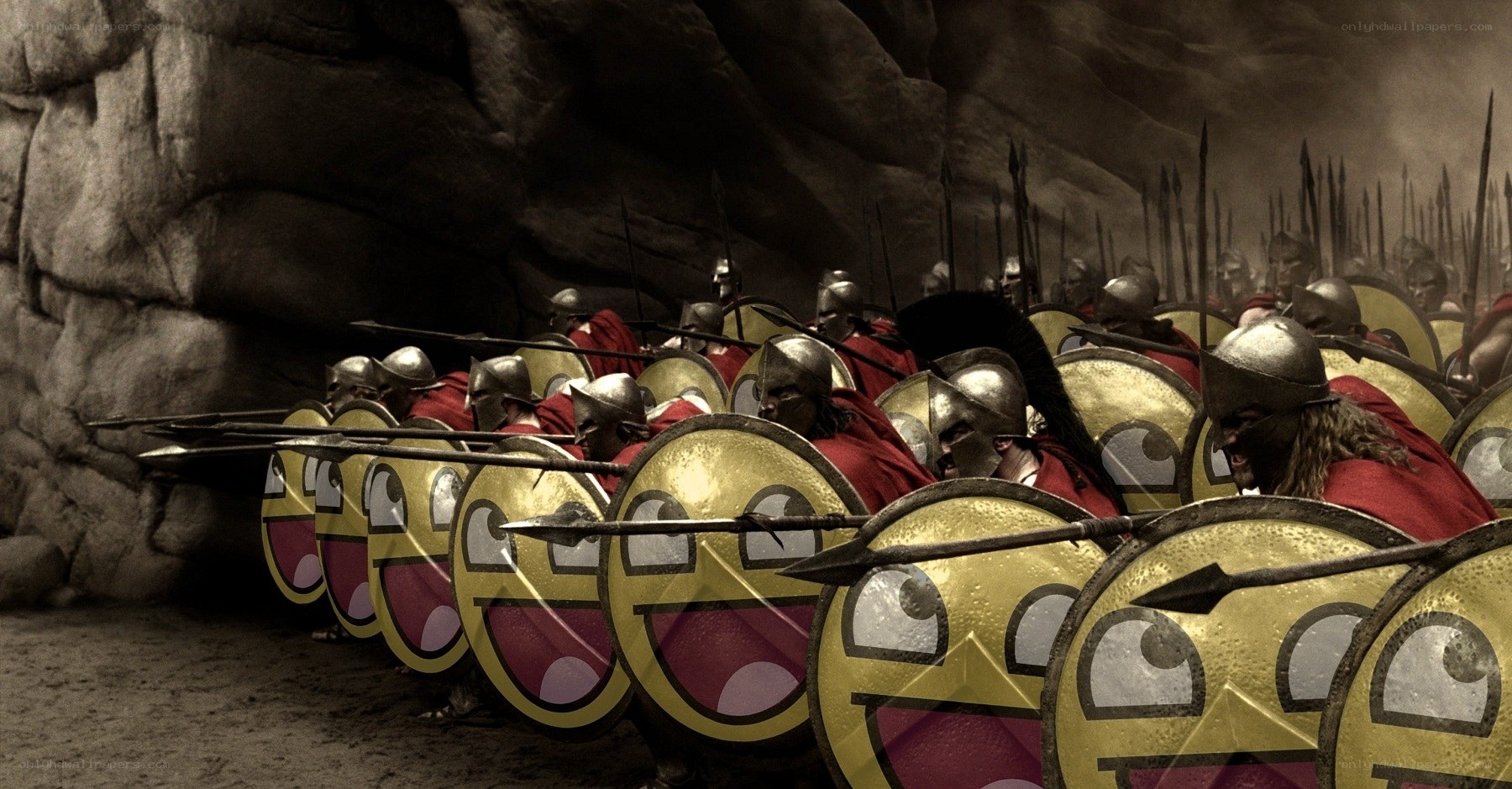 300 Spartans with meme shields