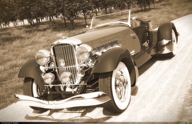 '33 Duesenberg SJ Speedster — Sepia