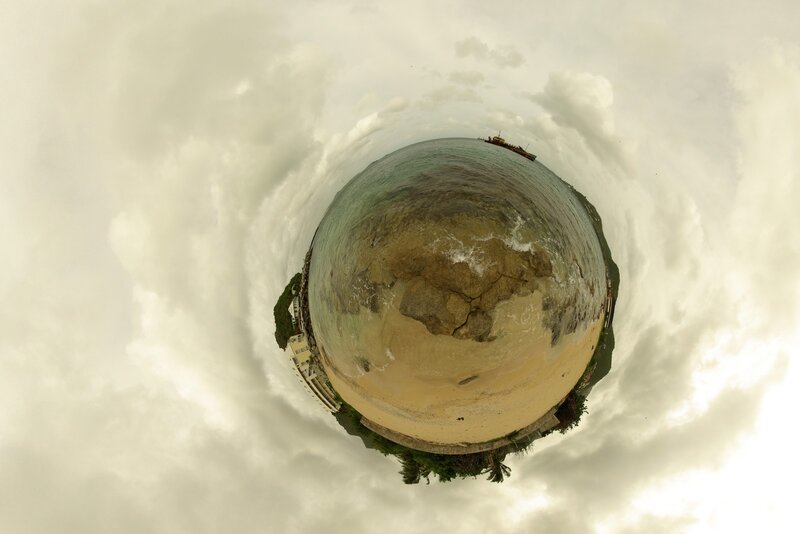 360-degree beach panorama