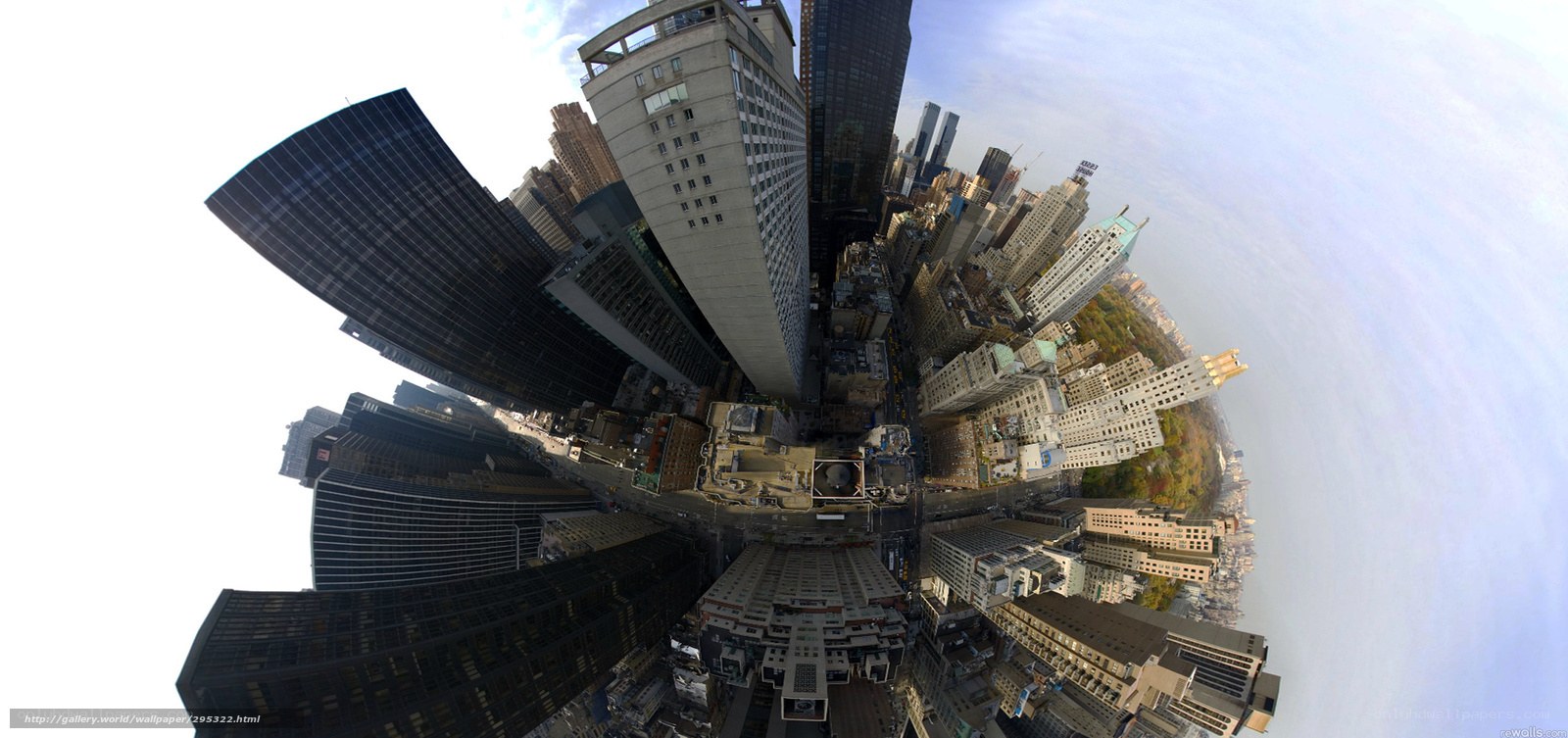 360-degree city skyline