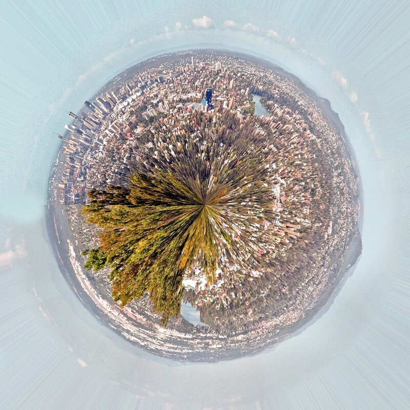 360-degree city view