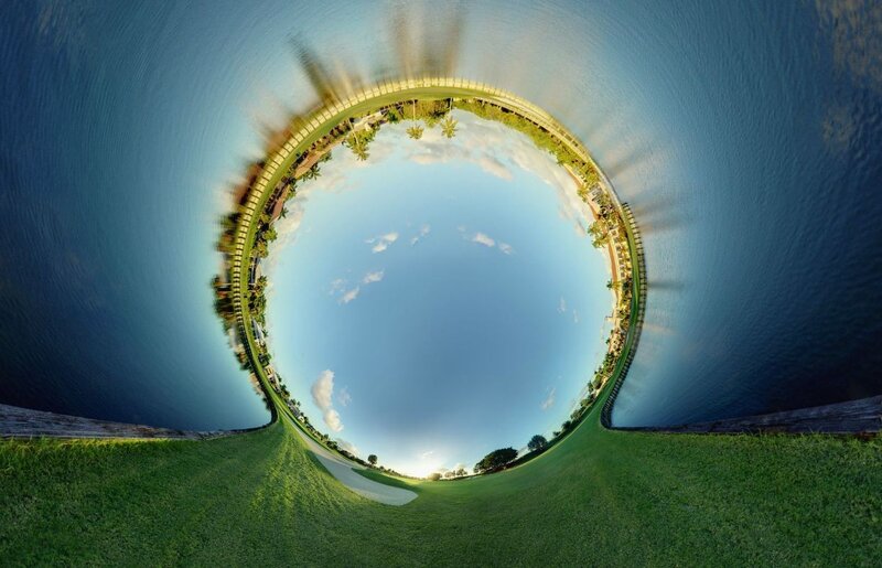360-degree golf course view