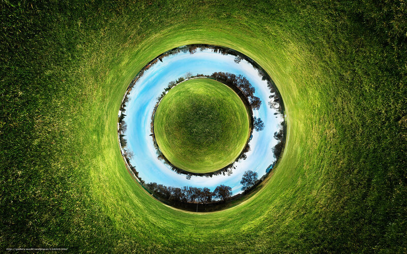 360-degree grass field view