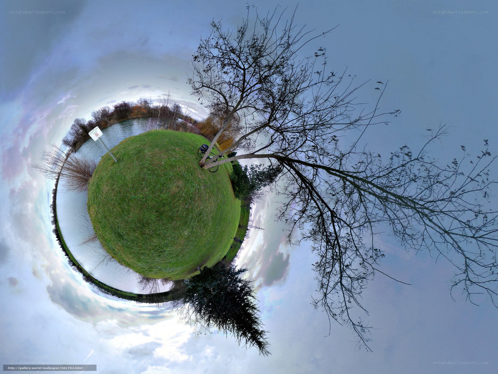 360-degree landscape sphere