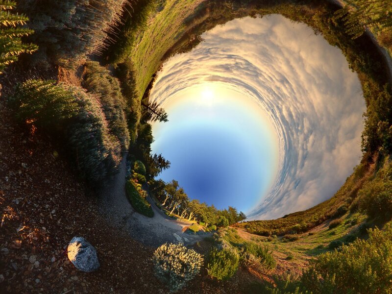 360-degree Landscape View — Green, Serene