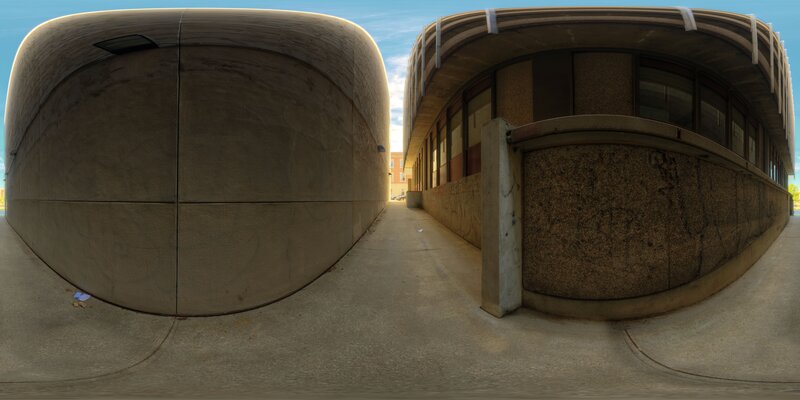 360-degree view of building exterior