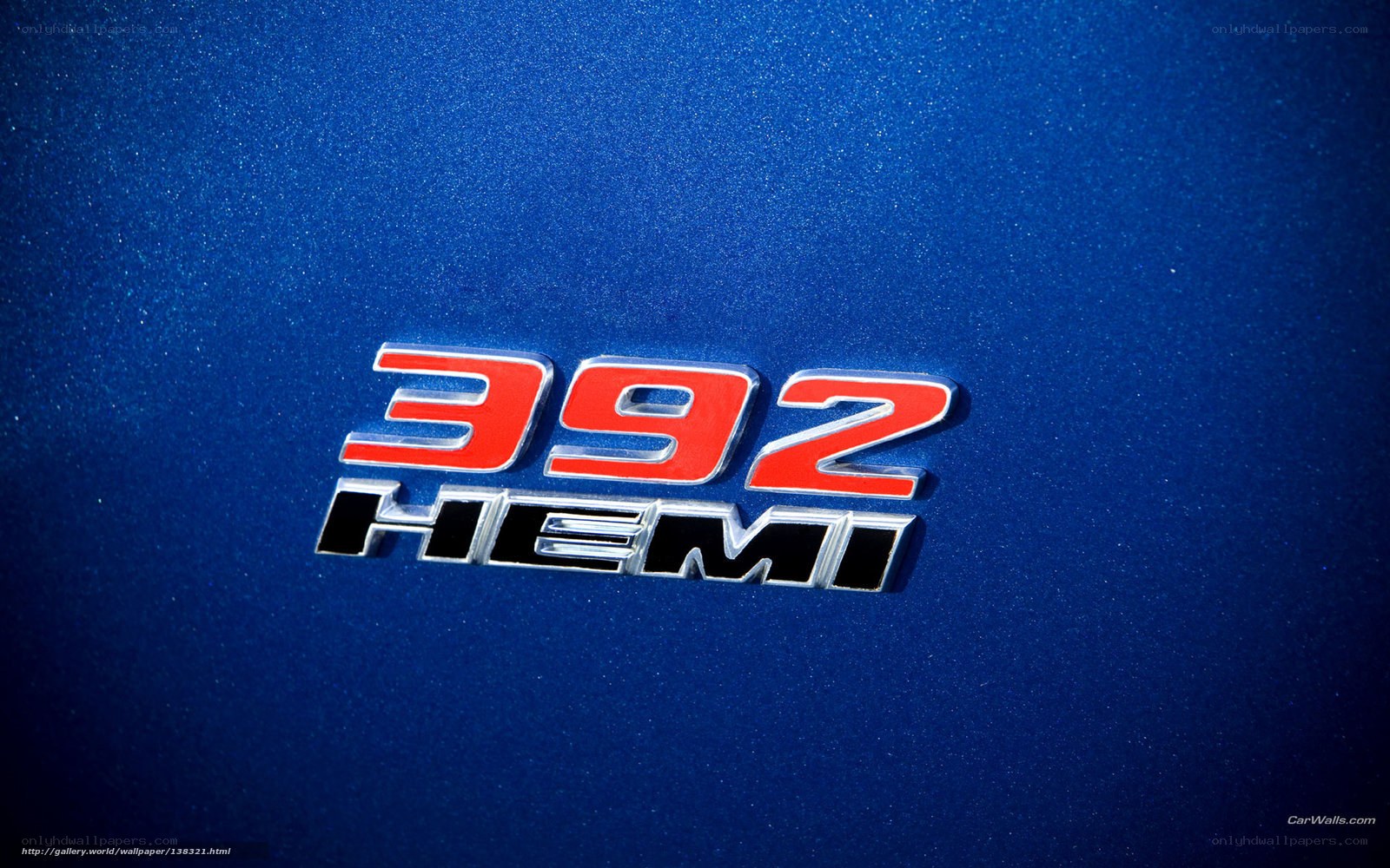 392 HEMI emblem on blue