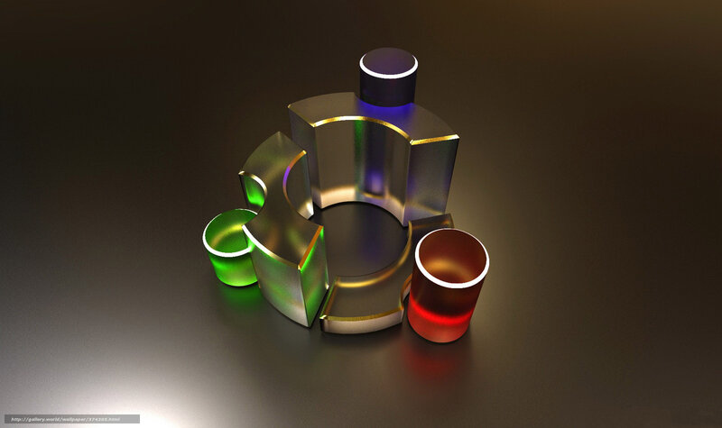 3D abstract geometric shapes
