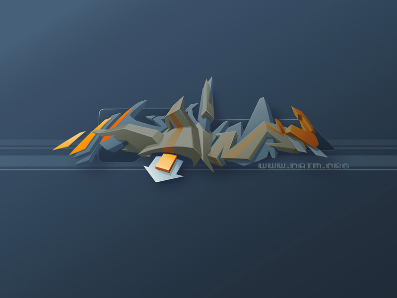 3D abstract graffiti art