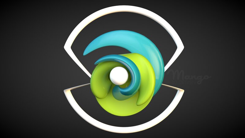 3D abstract logo design