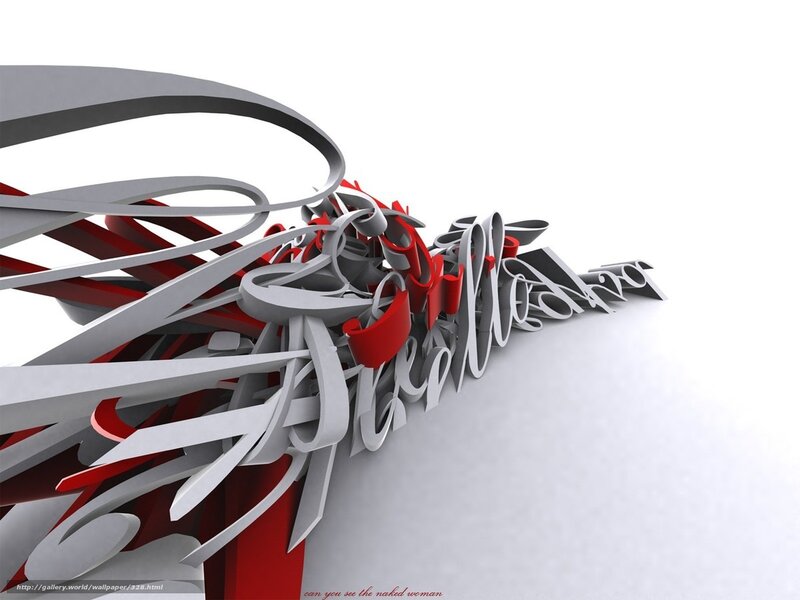 3D abstract red and gray design