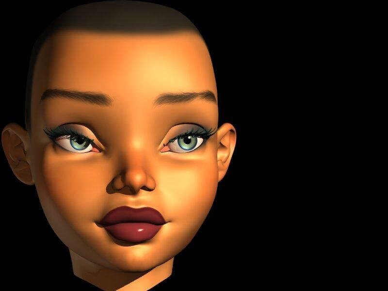 3D animated child face