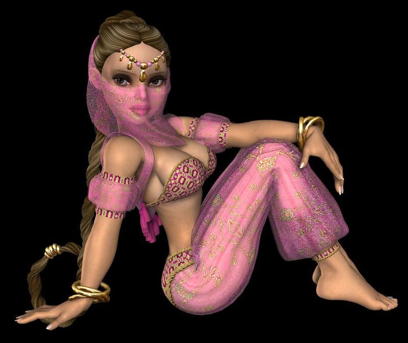 3d animated dancer in pink