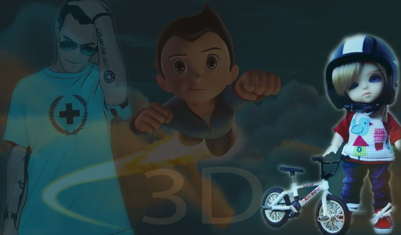 3D animation characters collage