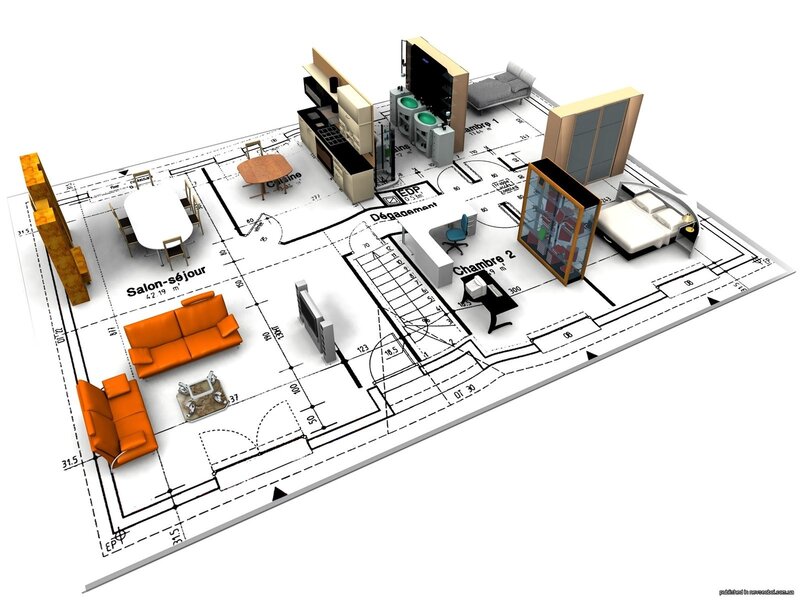 3D apartment floor plan design
