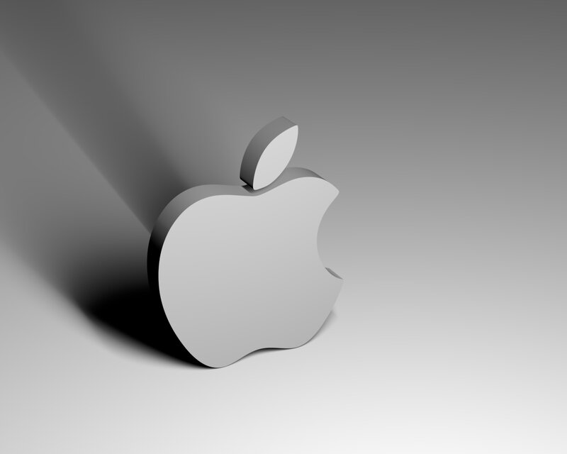 3d Apple Logo — Gray