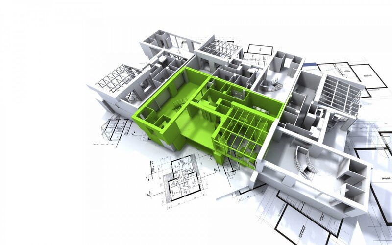 3d Architectural Model — White