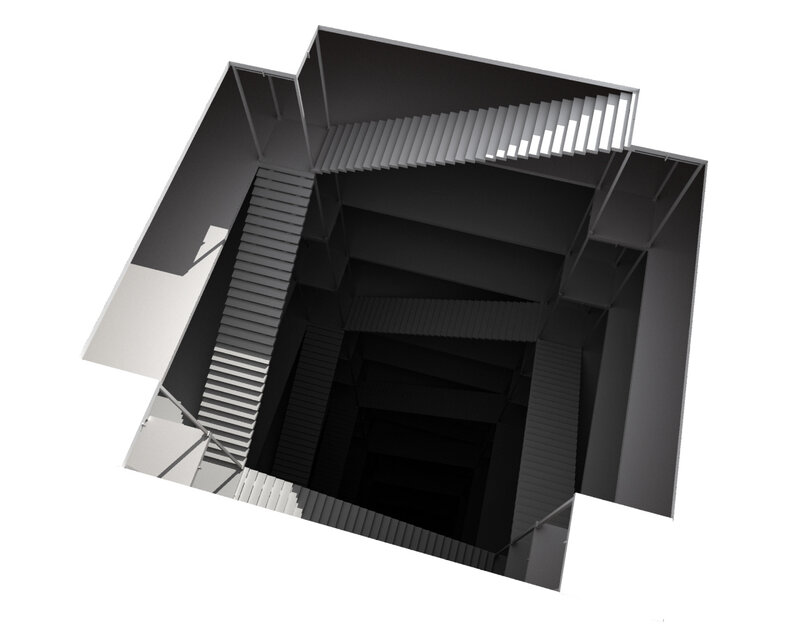 3D architectural staircase model