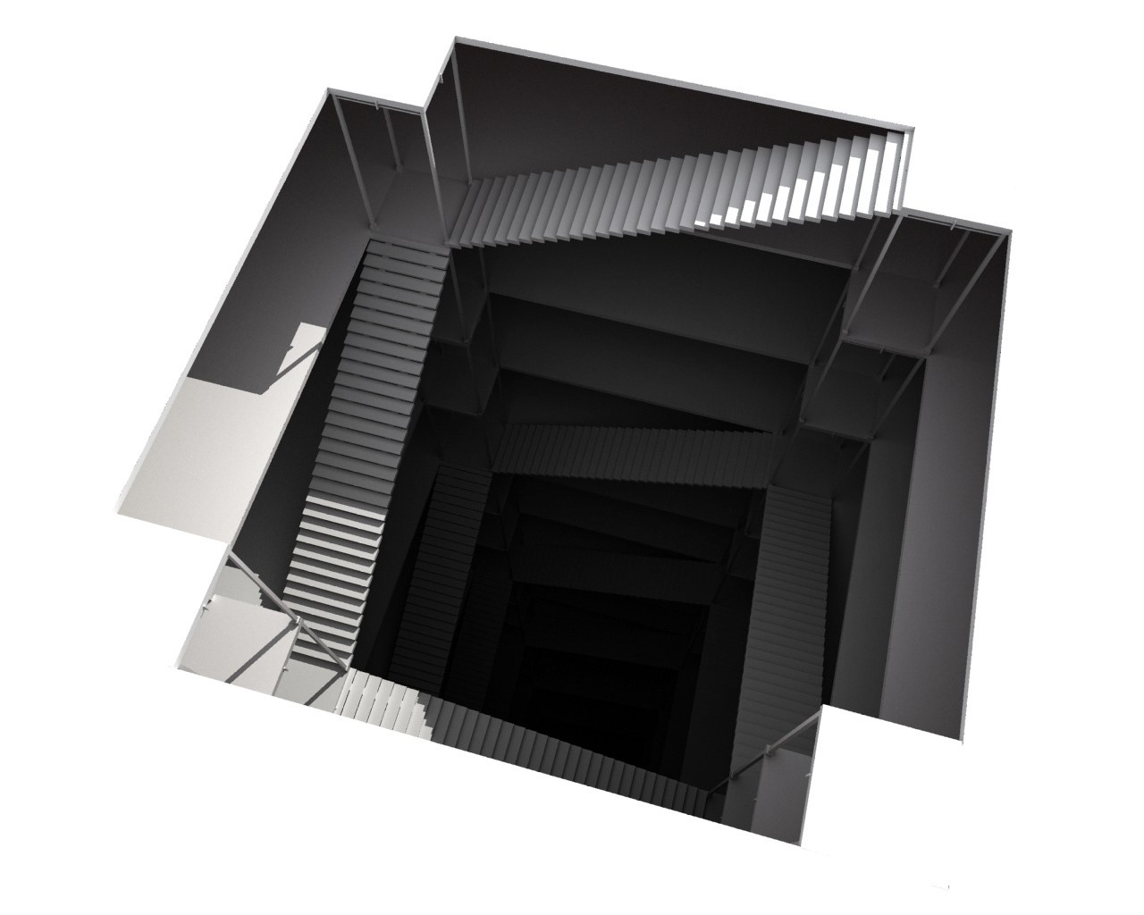 3D architectural staircase model
