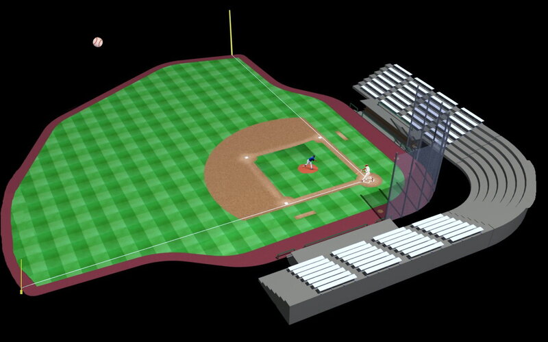 3D baseball stadium model