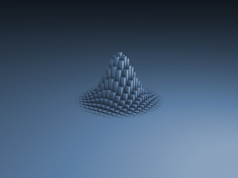 3D block pyramid structure