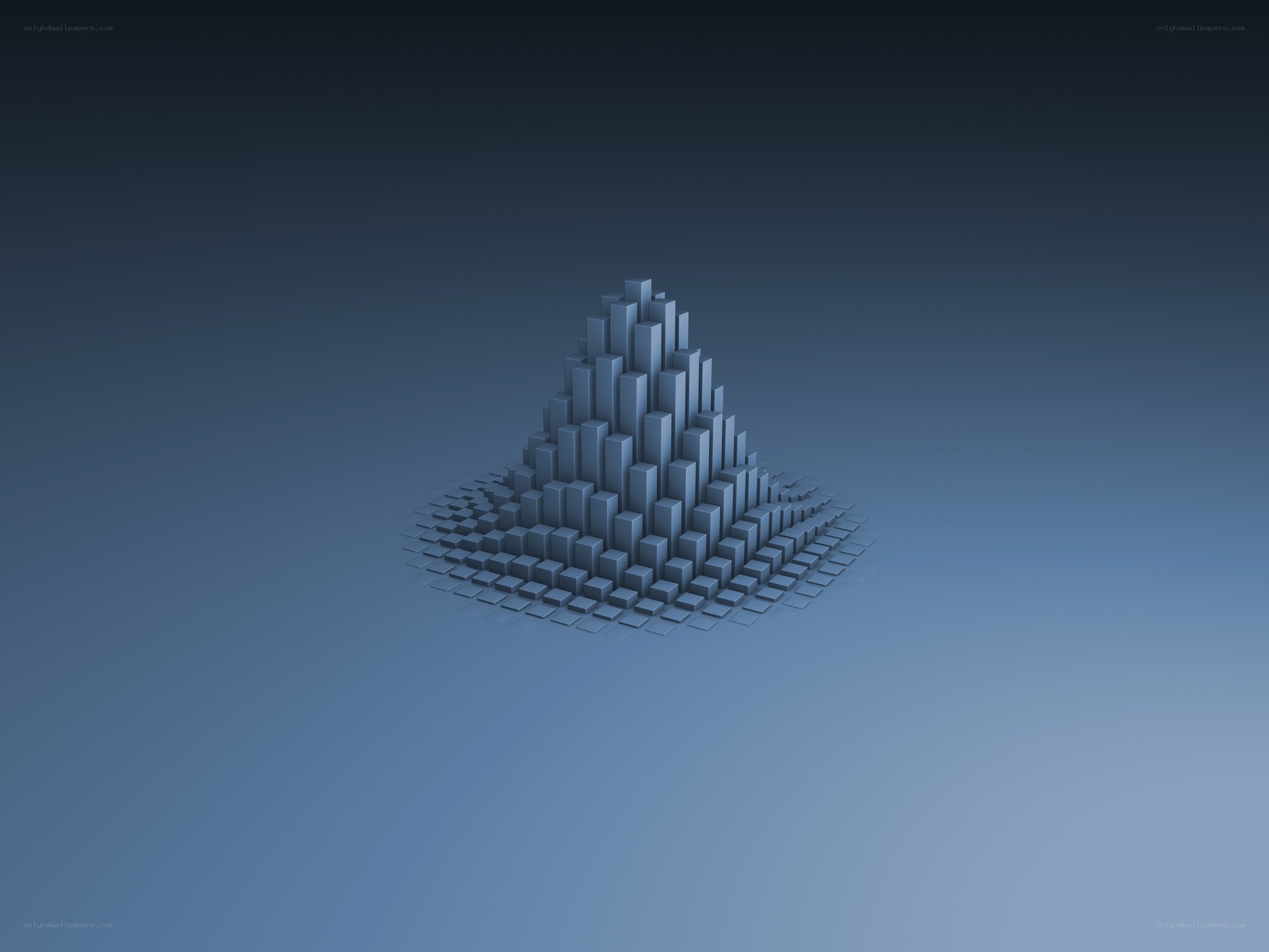 3D block pyramid structure