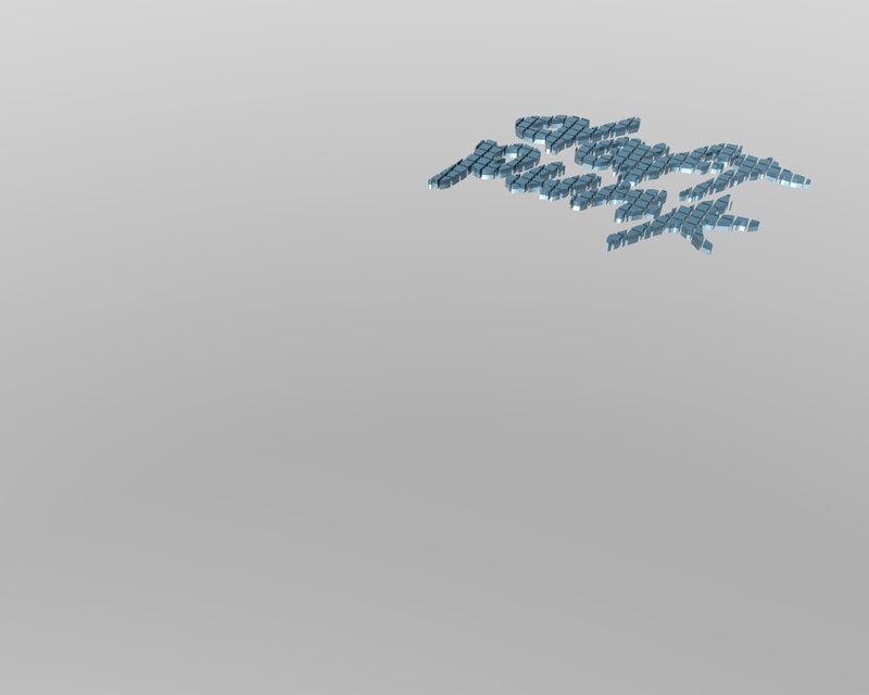 3D blocky text design