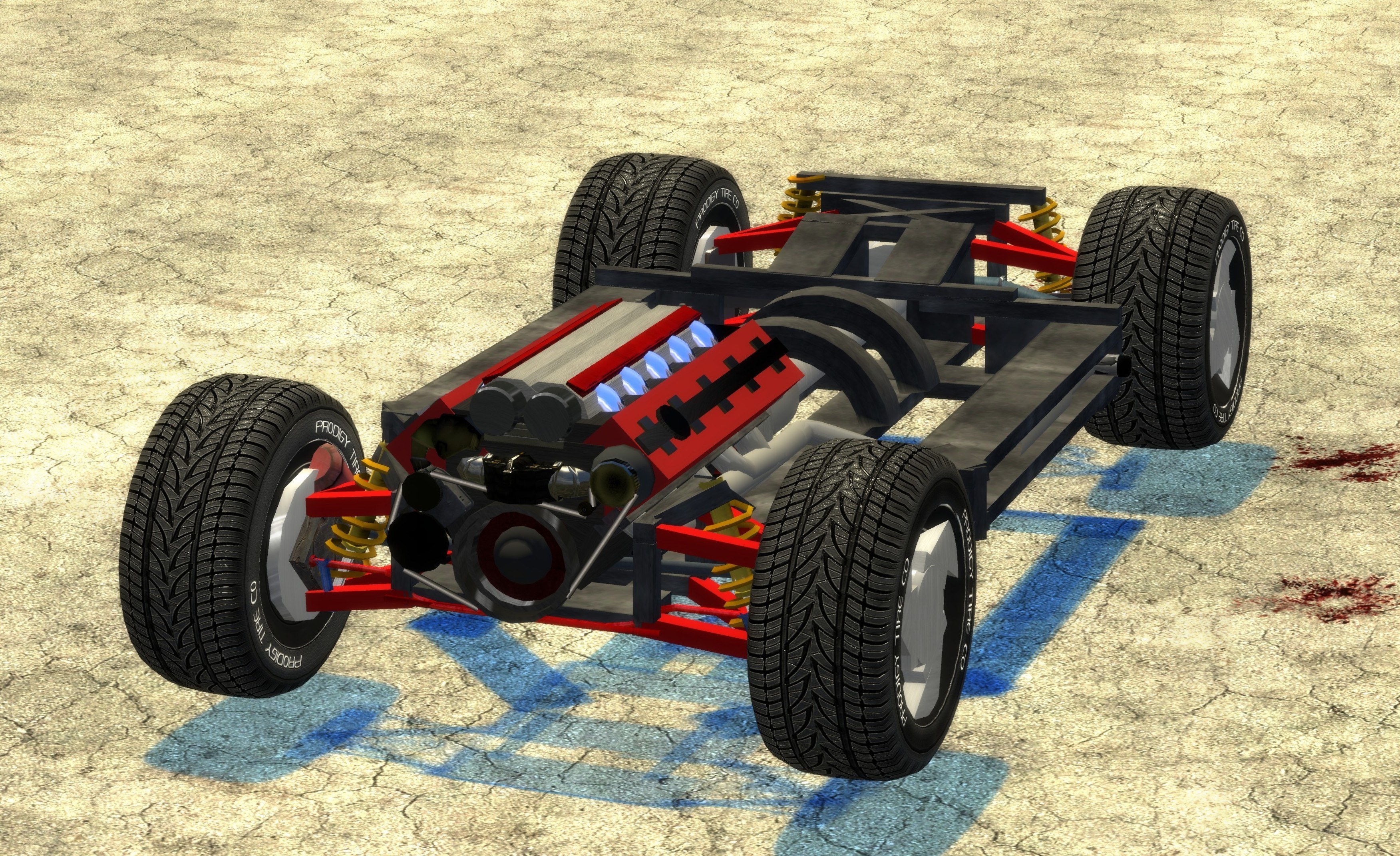 3D car chassis model