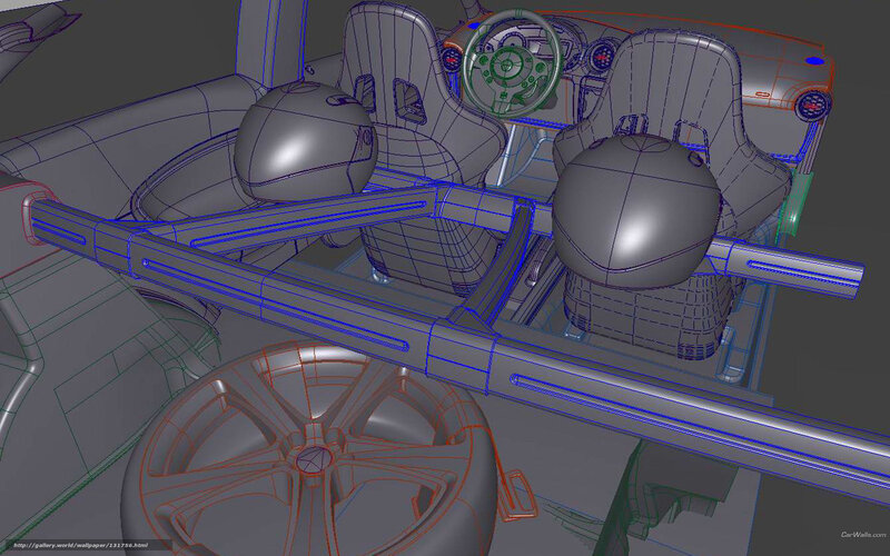 3D car interior model