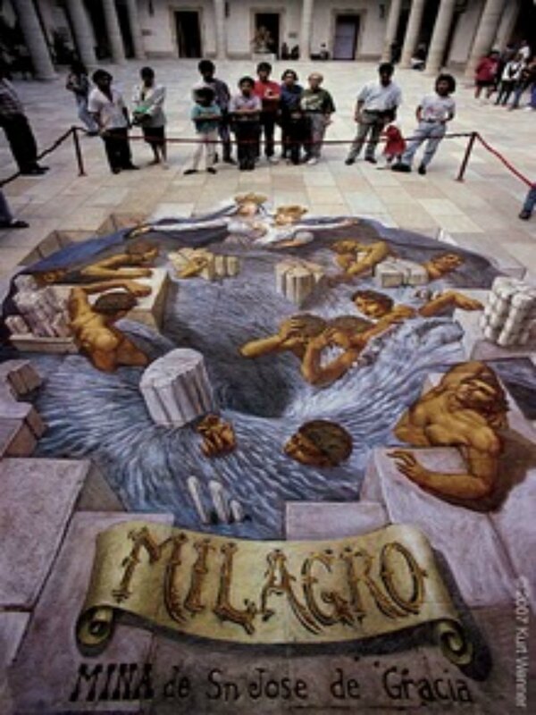 3D chalk art of Milagro