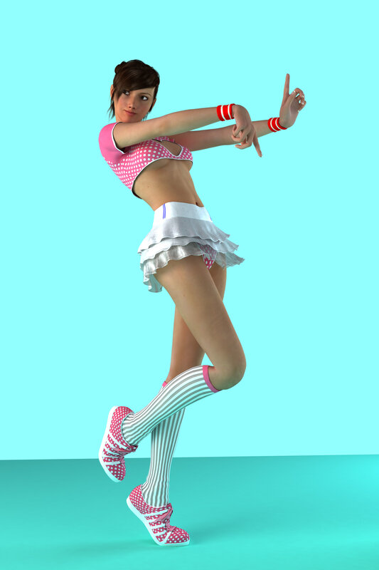 3D character in dance pose