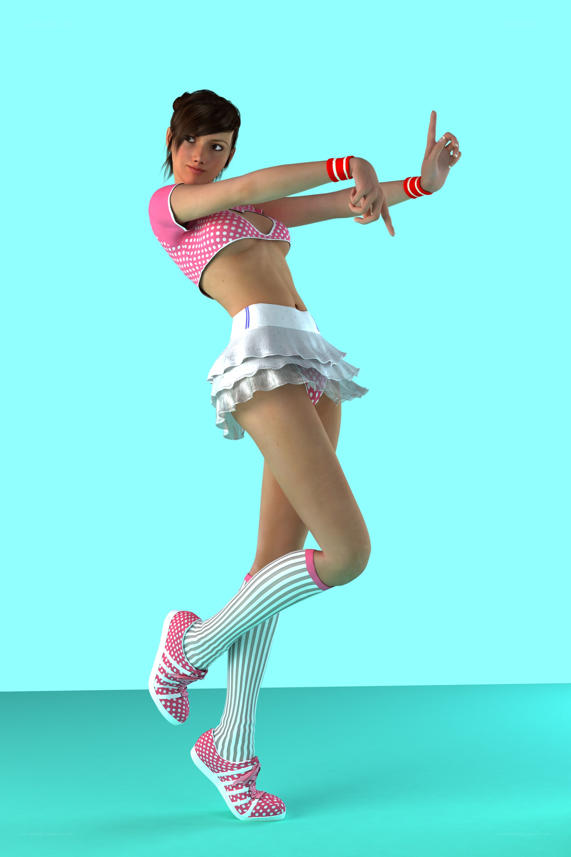 3D character in dance pose