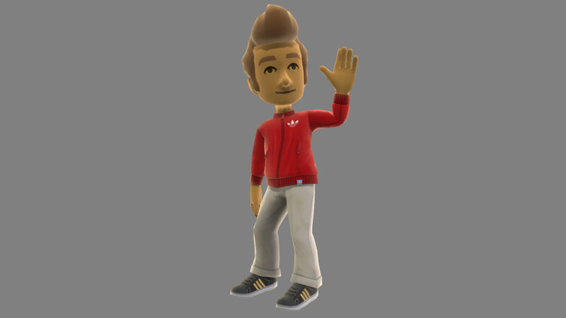 3D character waving