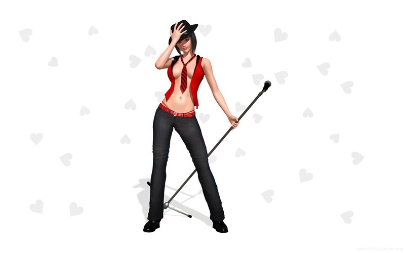 3D character with cane and hat