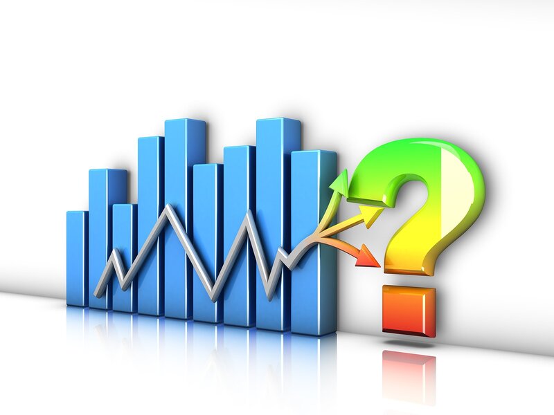 3D chart with question mark