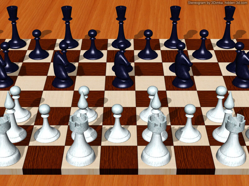 3D chess game stereogram
