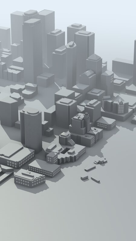 3d City Model — Gray