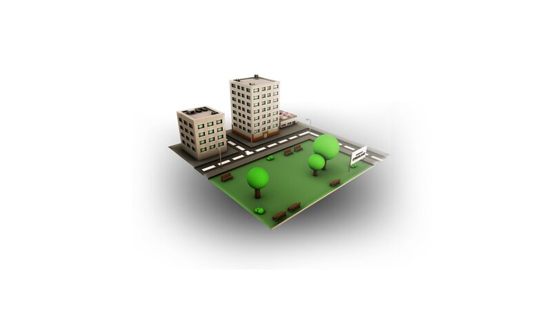 3d City Model — Green