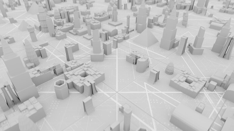 3d City Model — White
