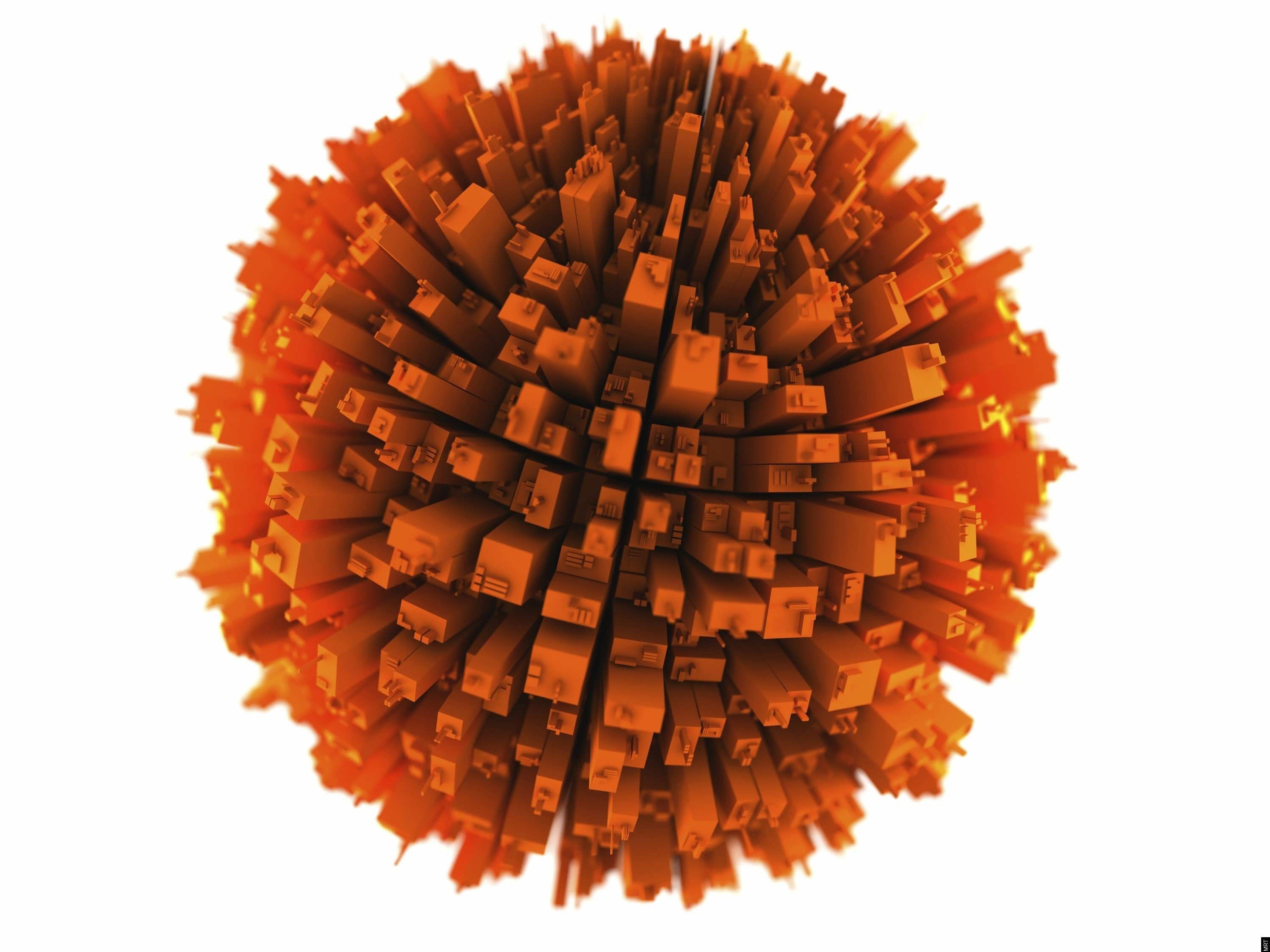 3D city sphere visualization