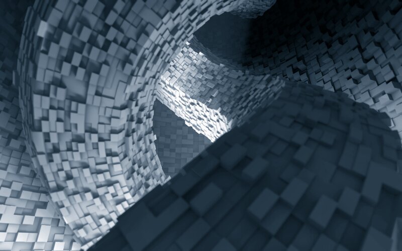 3d Cube Tunnel — Gray