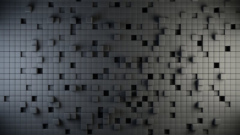 3d Cube Wall Pattern — Gray