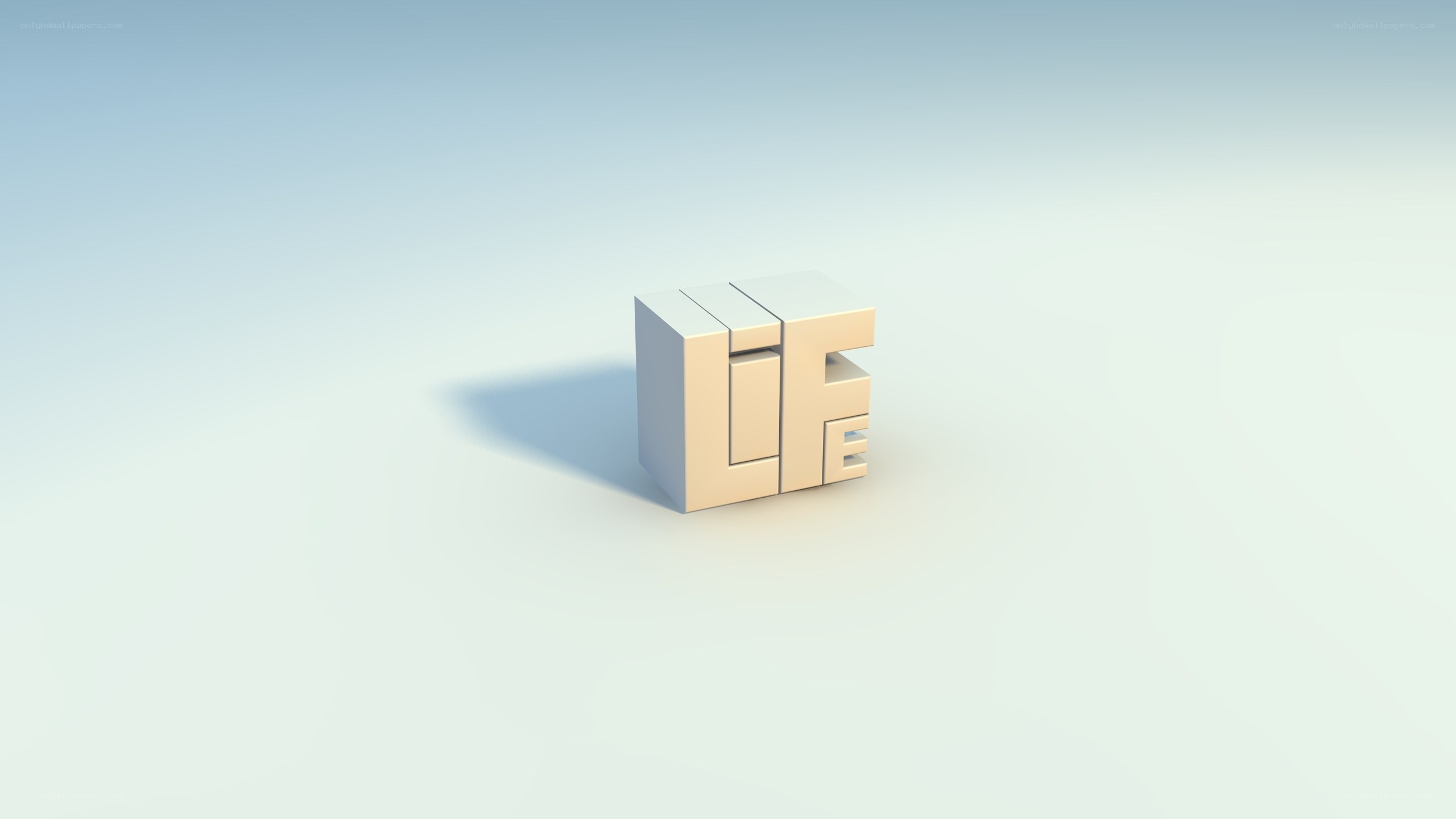 3D cube with letters