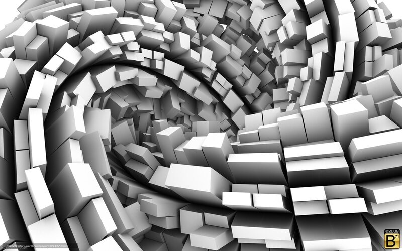 3d Cubes Forming Tunnel