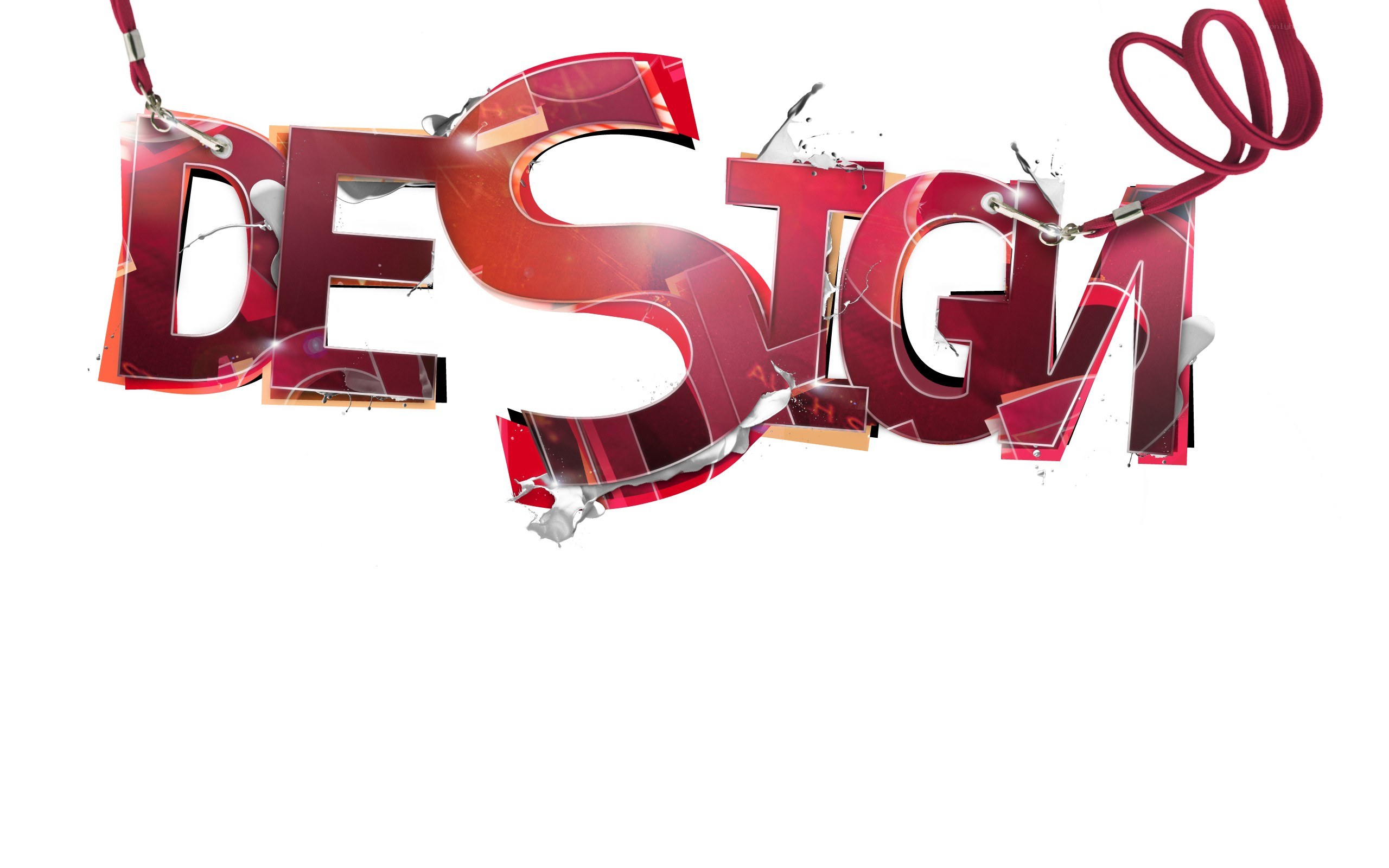 3D design text with shattered effect